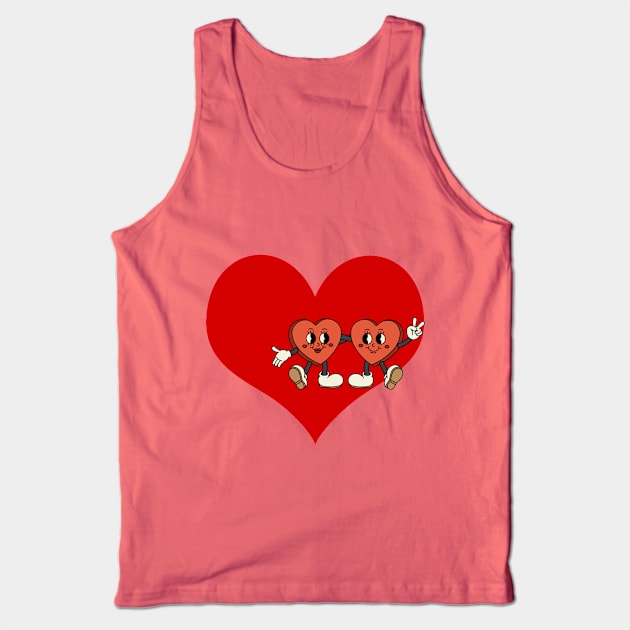 Crazy Hearts Tank Top by ShubShank